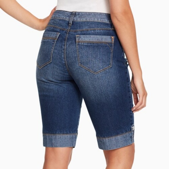 gloria vanderbilt denim bermuda shorts